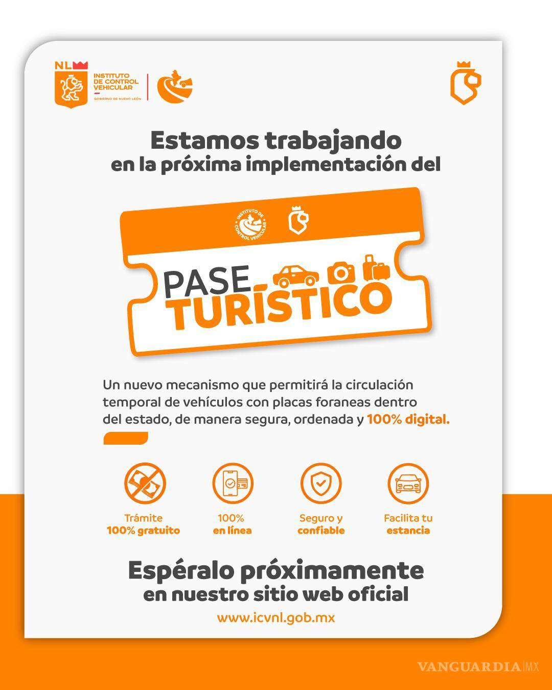 $!Nuevo León implementará Pase Turístico obligatorio para vehículos foráneos: esto debes de saber