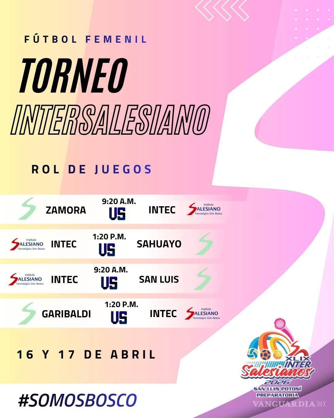 $!Rol de juegos femeniles.