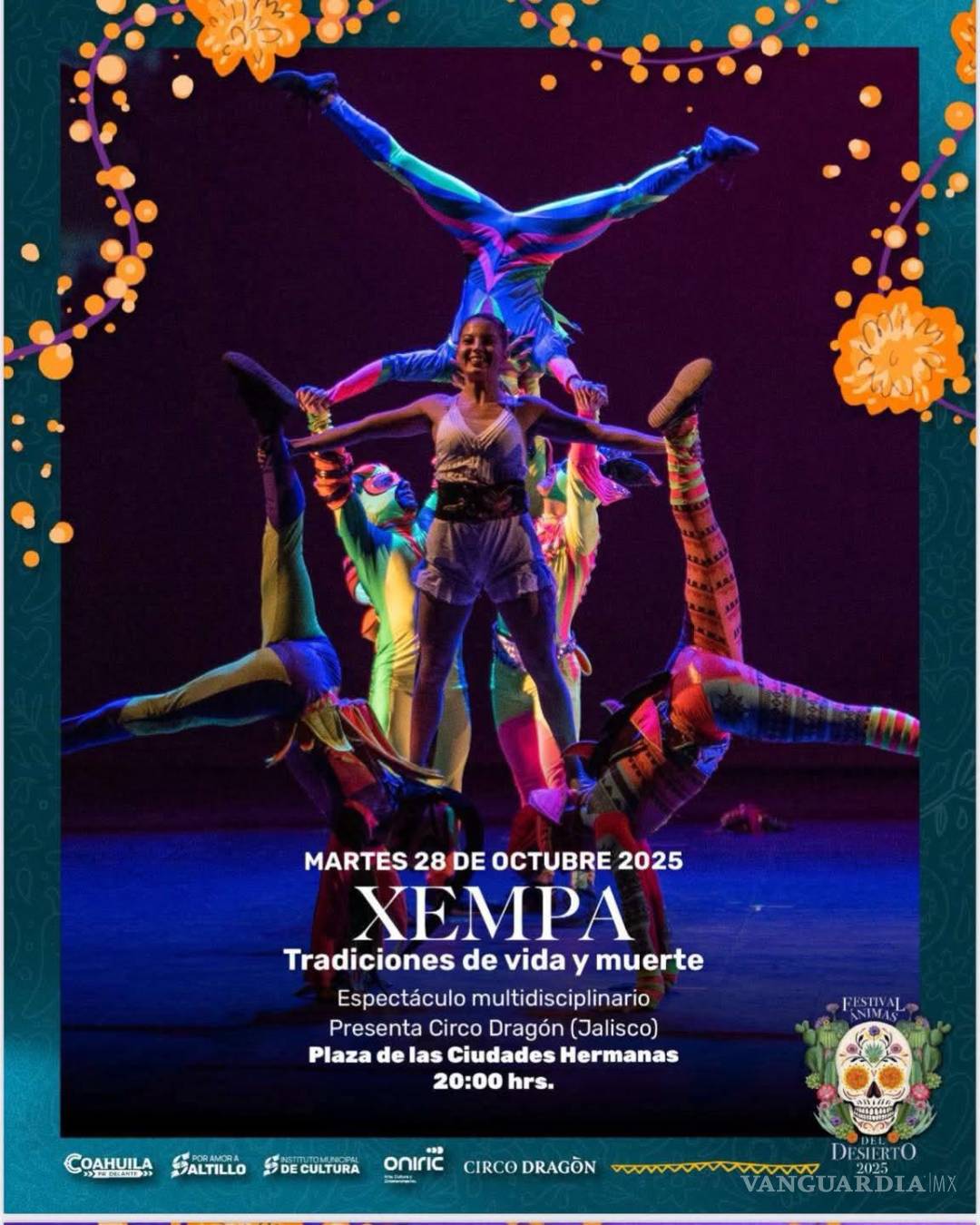 $!“XEMPA, tradiciones de vida y muerte”, el espectáculo multidisciplinario del Circo Dragón de Jalisco, abrirá el Festival Ánimas del Desierto 2025 con acrobacia aérea, danza, teatro y música.