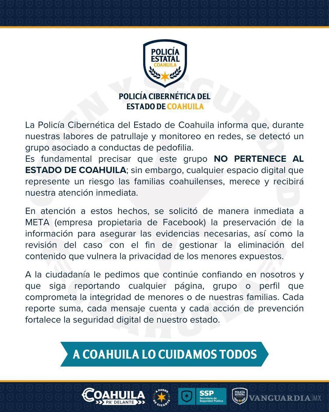 $!La Policía Cibernética de Coahuila mantiene patrullajes digitales para detectar contenido que ponga en riesgo a menores.