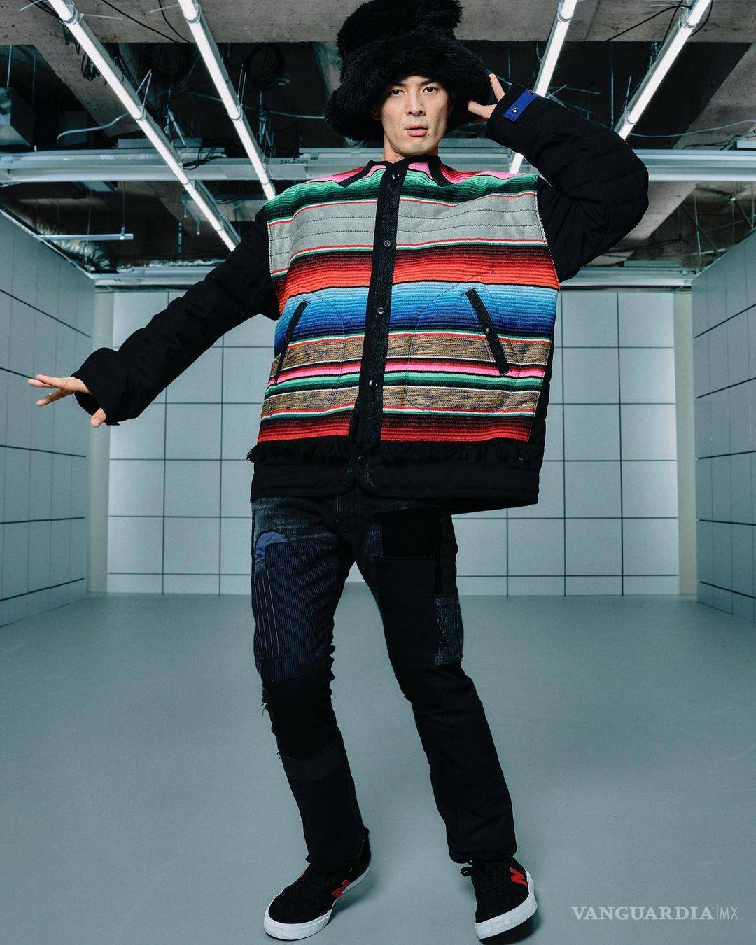 $!Diseñador japonés utiliza el sarape en su colección... con permiso de la Secretaría de Cultura