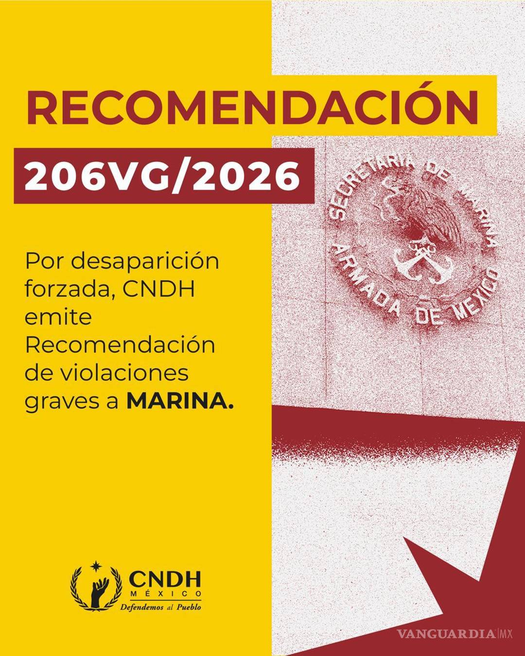 $!CNDH emite recomendación por desaparición forzada y doble homicidio atribuido a la Semar en Guasave, Sinaloa