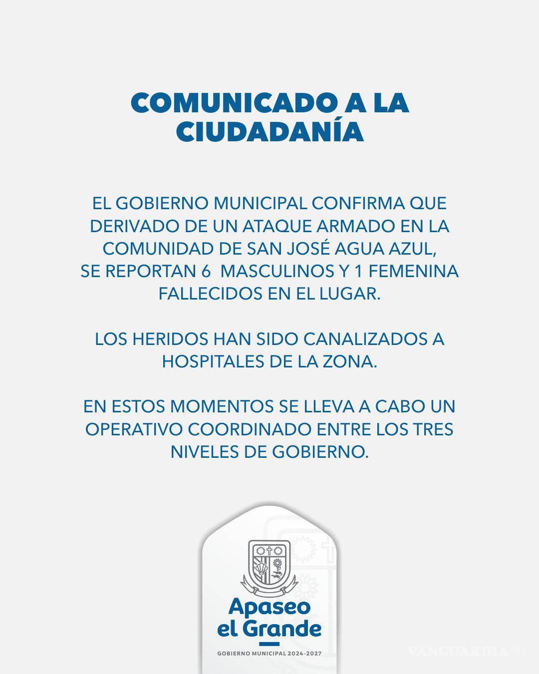 $!Masacre en Apaseo el Grande, Guanajuato, ataque a panteón deja siete muertos