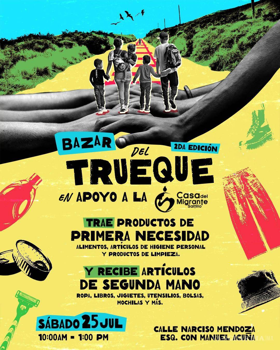 $!Invitan al ‘Bazar del Trueque’ en beneficio de la Casa del Migrante en Saltillo