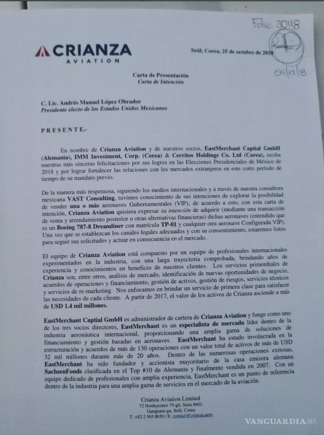 $!Propuesta para comprar toda la flota aérea del gobierno mexicano.