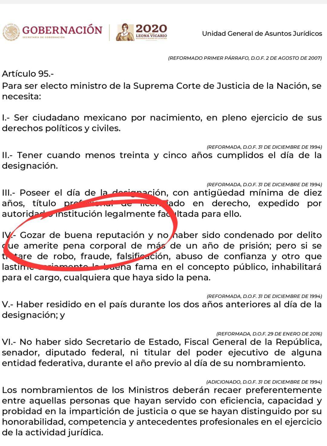 $!Requerimientos para ser nombrado ministro de la SCJN, según la Constitución Política de los Estados Unidos Mexicanos.