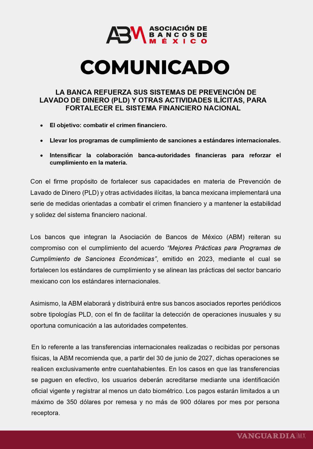$!A partir de 2026, bancos pedirán INE para retirar o depositar dinero en efectivo