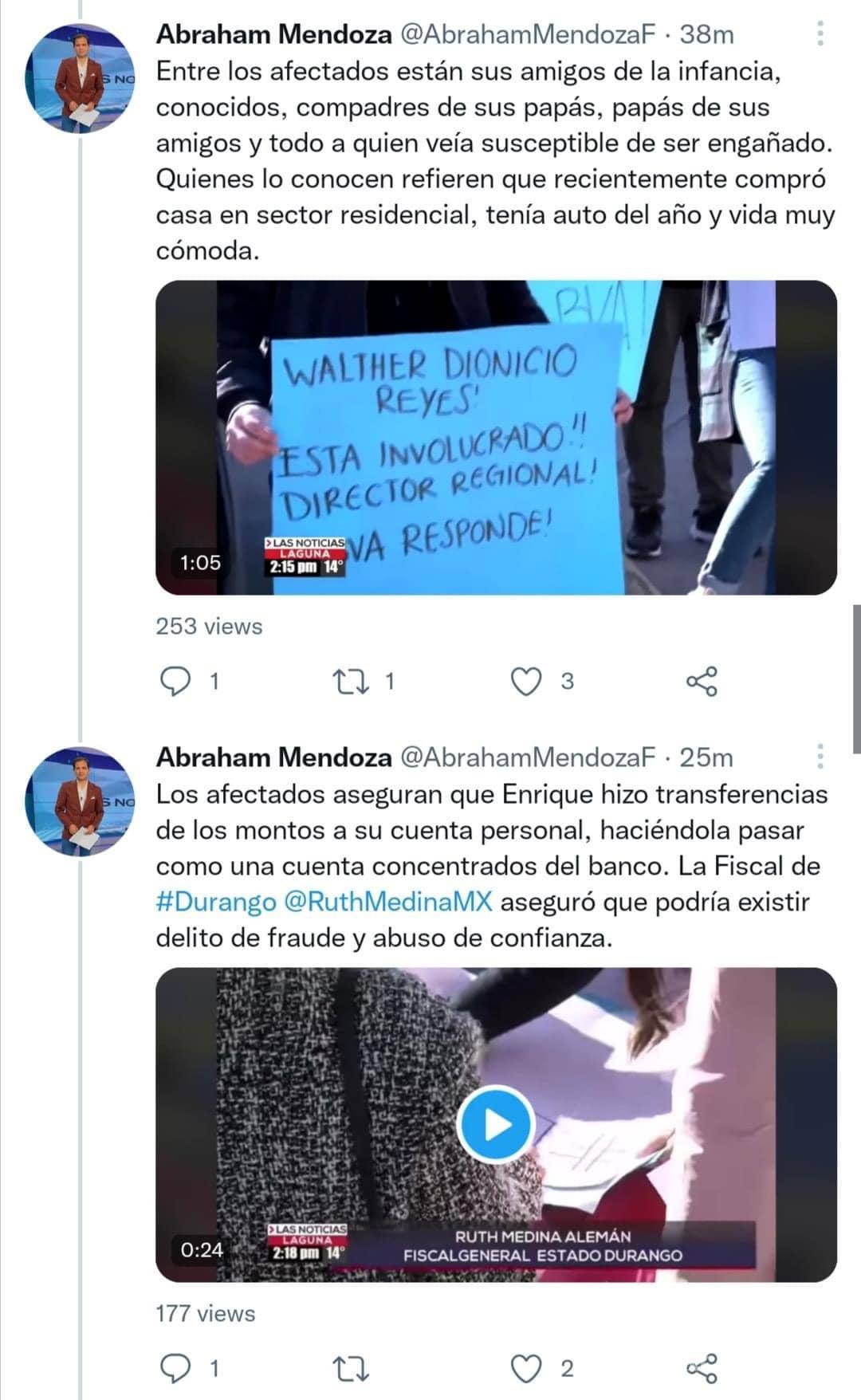 $!Víctimas de estafador se manifestaron afuera de la sucursal donde trabajaba Enrique para exigir justicia a las autoridades y al propio banco BBVA
