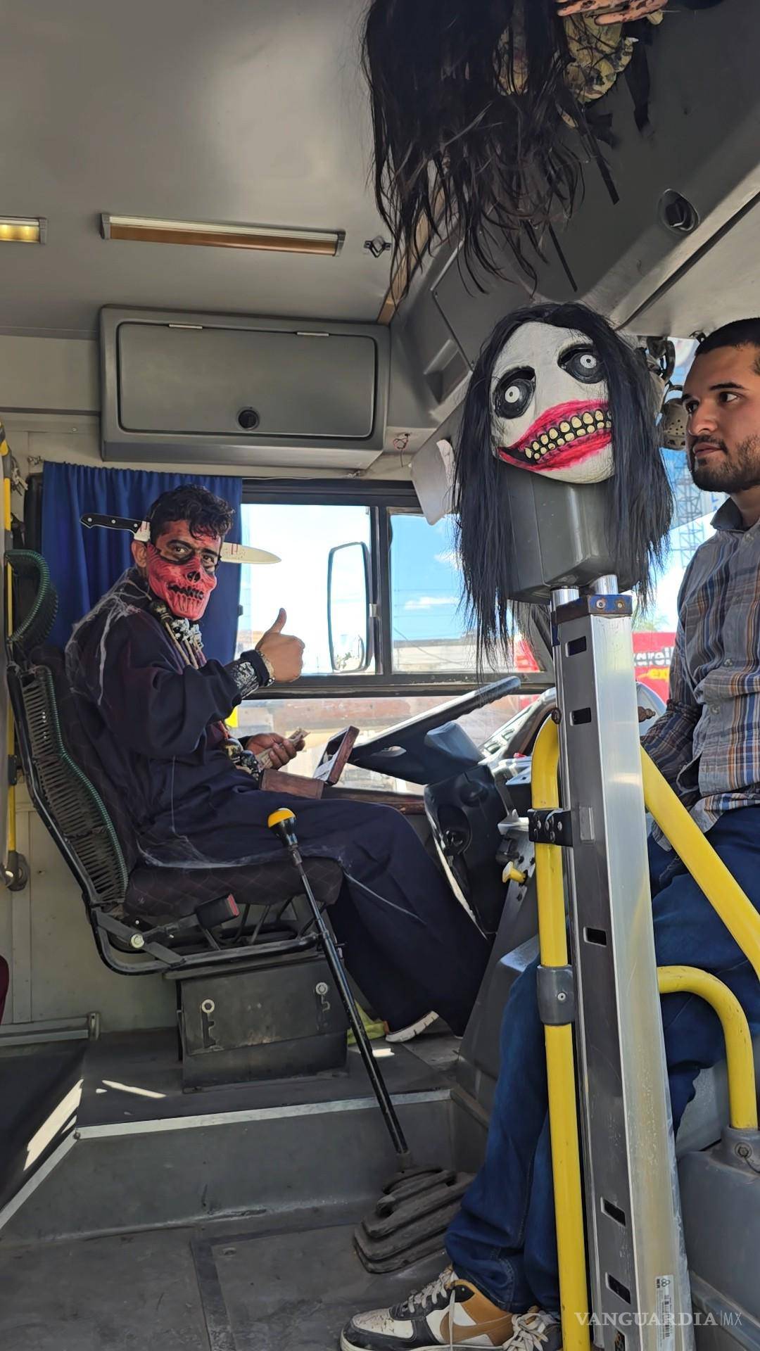 $!Transportes Campante ofrece un viaje intermunicipal , ofreciendo a los pasajeros una experiencia de Halloween con sustos, risas y decoraciones espeluznantes