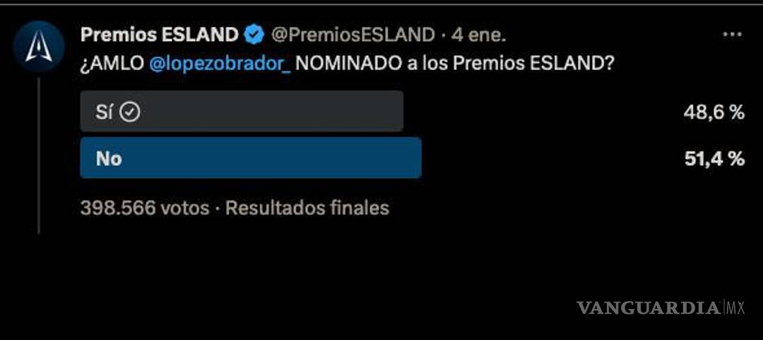 $!Sacan a AMLO de los premios Esland para streamers