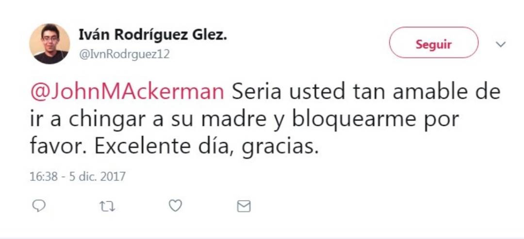 $!Se desata pelea en twitter entre Chumel Torres y John Ackerman