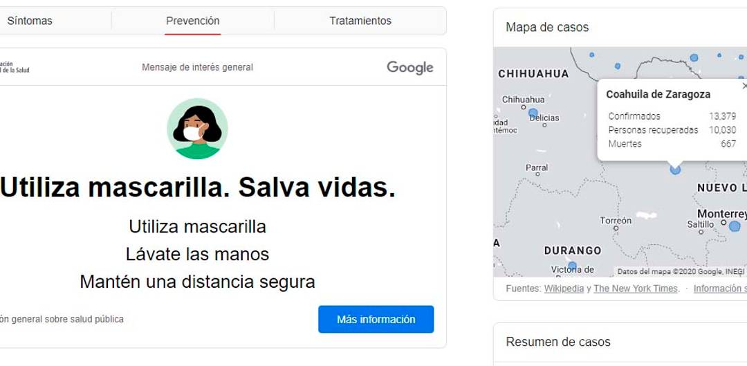 $!Google le dedicó un Doodle al uso del cubrebocas