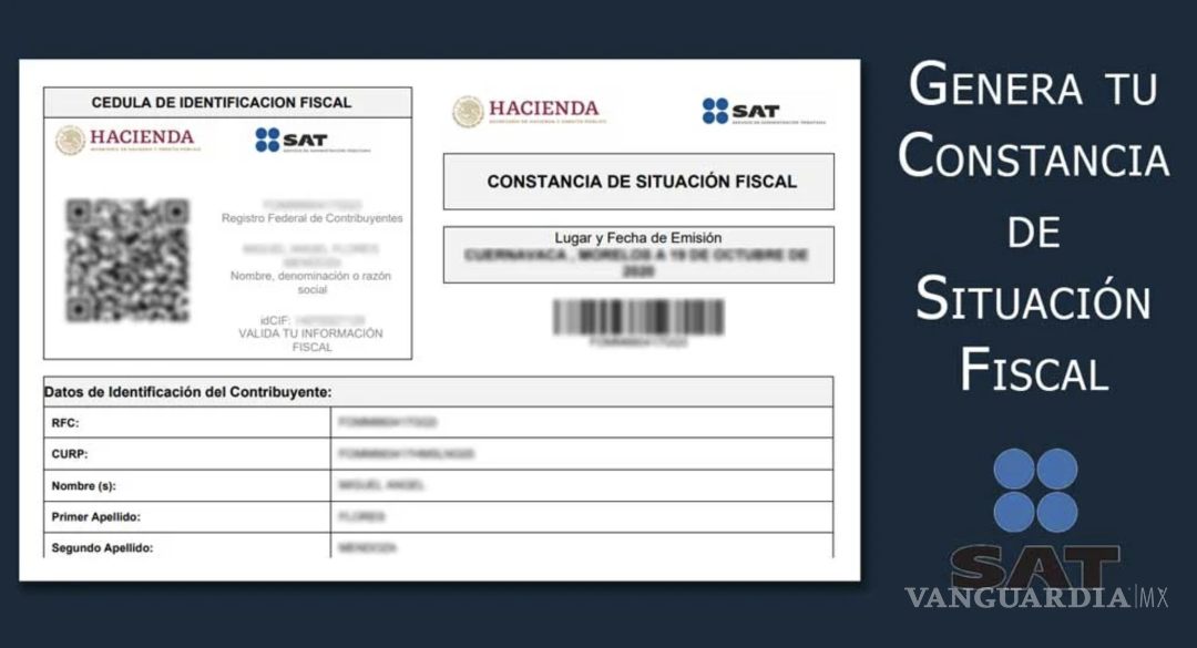 $!La Constancia de Situación Fiscal es un documento emitido por el Servicio de Administración Tributaria (SAT).