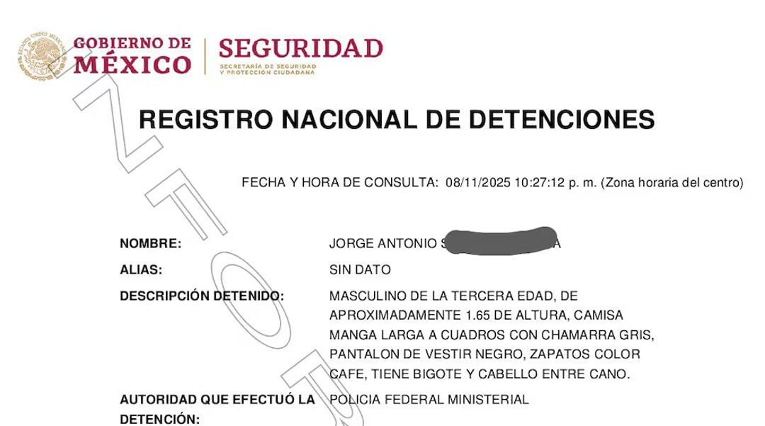 $!FGR arresta en Tijuana a Jorge Antonio Sánchez, exagente del Cisen, por asesinato de Colosio