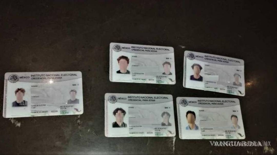 $!Las credenciales falsas decomisadas.