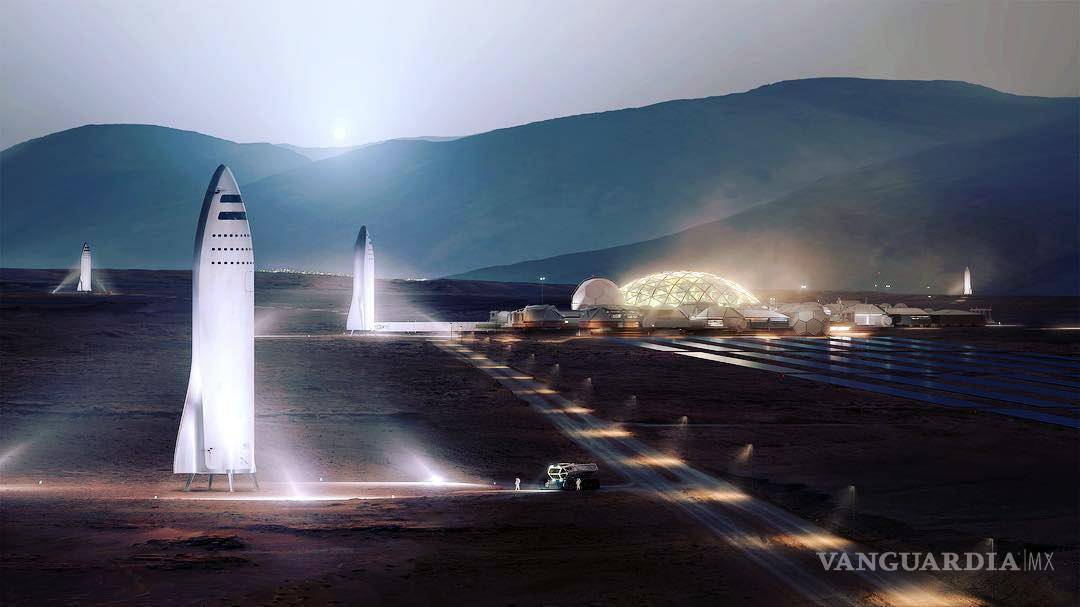 $!Una representación proporcionada por SpaceX de una propuesta de Mars Base Alpha.