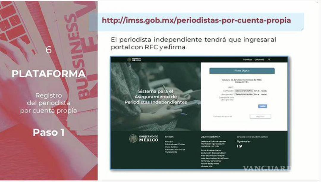 $!Registro para periodistas por cuenta propia al programa de Seguridad Social de la 4T
