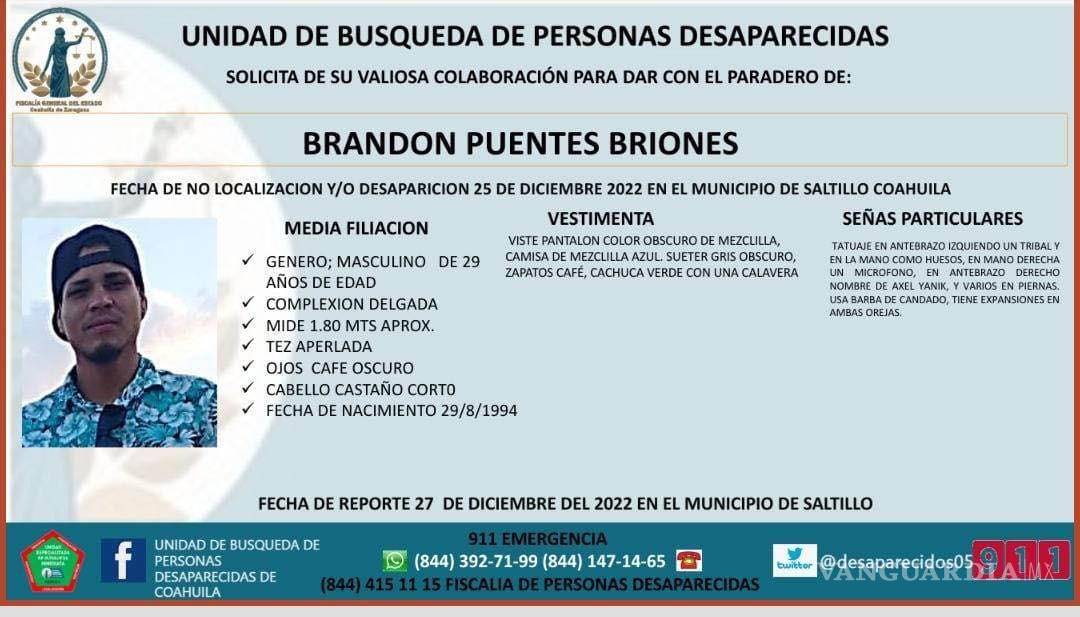 $!Al momento de su desaparición, el hombre vestía mezclilla de color azul oscuro, además de suéter gris y una gorra de color verde que contiene una calavera bordada en la parte frontal.