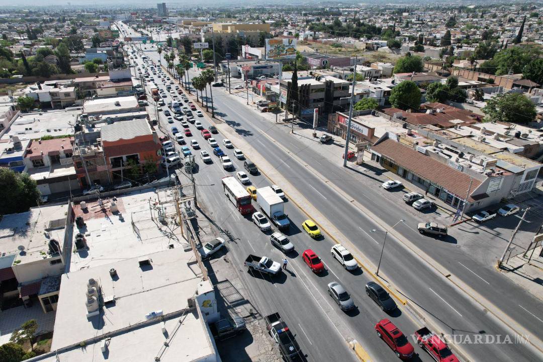 $!El tráfico se encuentra congestionado.