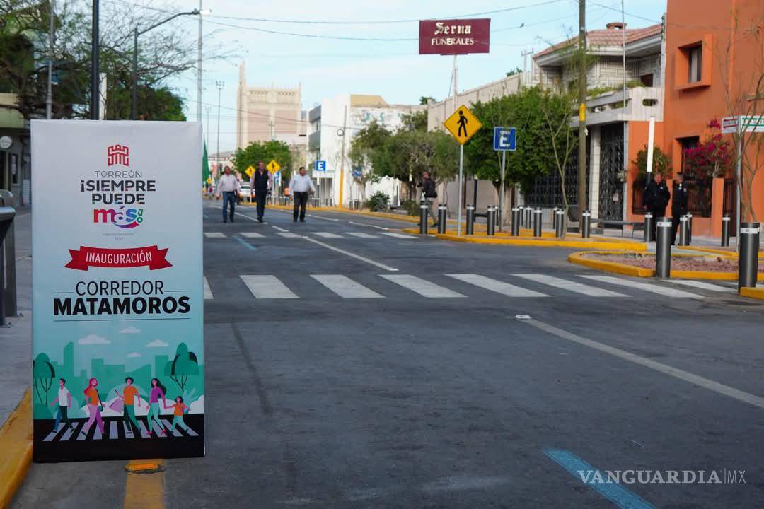 $!El Corredor Matamoros conecta la Calzada Colón con Plaza Mayor, impulsando la reactivación del Centro Histórico de Torreón.