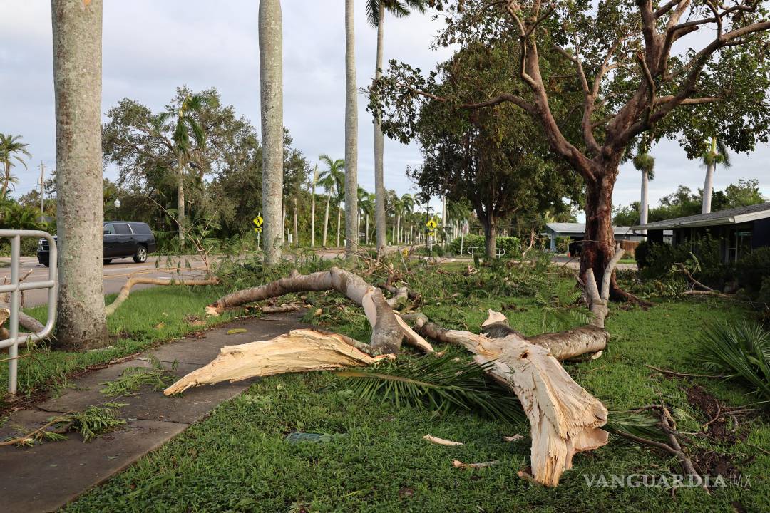 $!Fotografía de archivo del 10 de octubre del 2024 de una zona afectada por el paso del Huracan Milton en Florida.