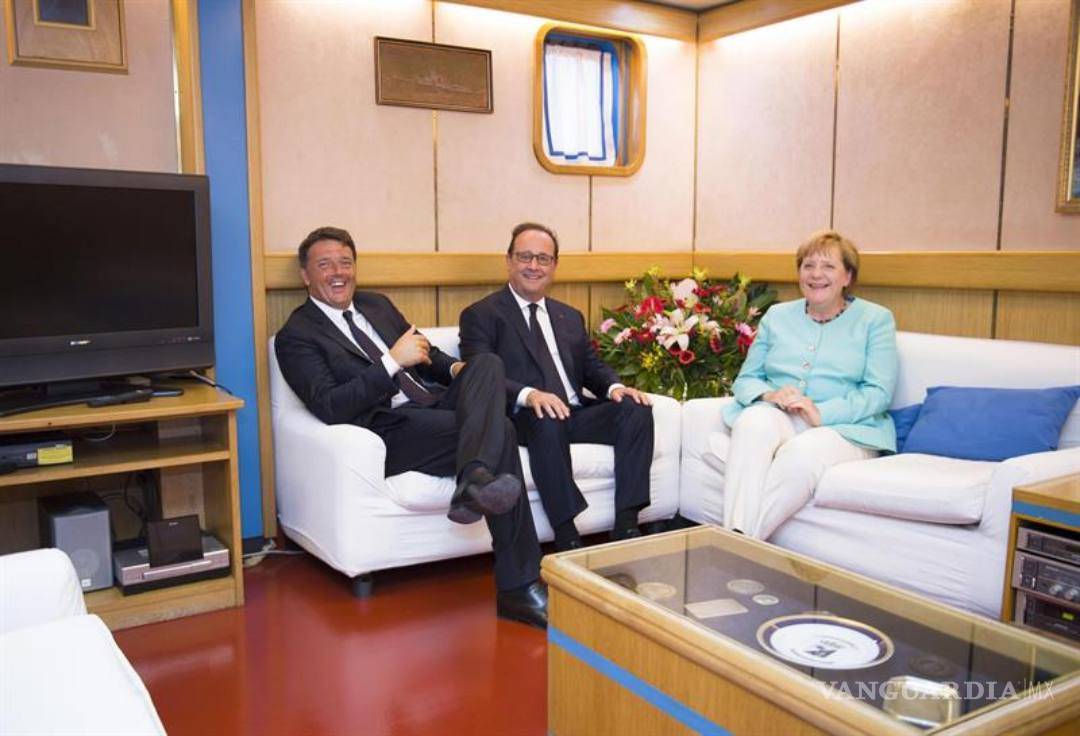 $!Merkel, Renzi y Hollande buscan un nuevo rumbo para Europa