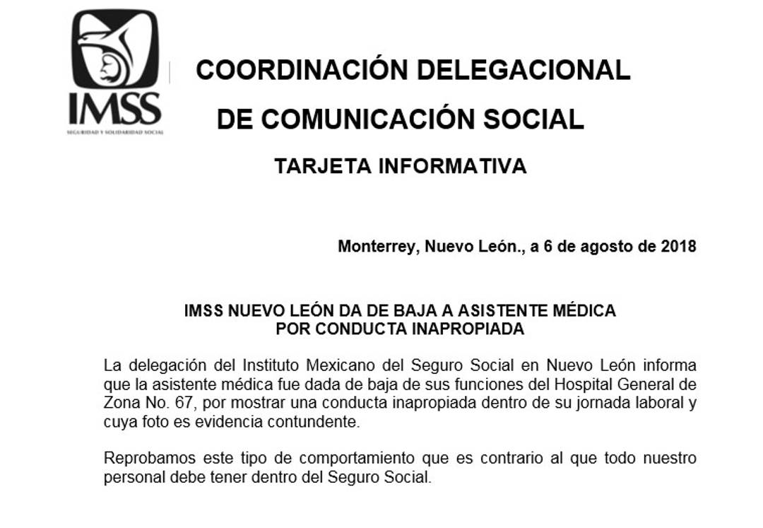 $!Trabajadora del IMSS le pinta el dedo a un derechohabiente; ella lo niega tras hacerse viral