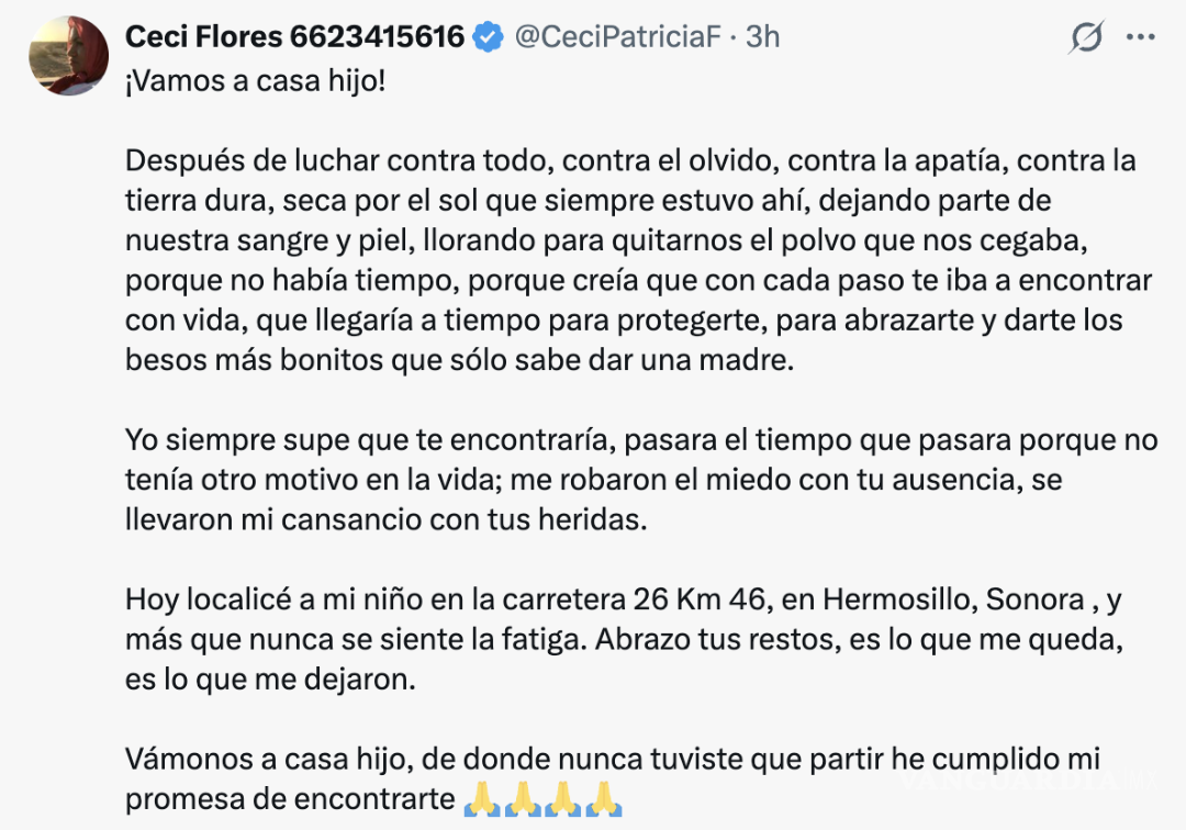 $!El caso de Ceci Flores refleja una crisis más amplia en México: la desaparición de personas.