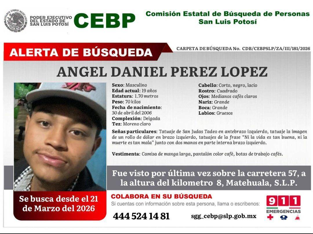 $!Desaparecen siete electricistas tras salir de Matehuala; activan fichas de búsqueda en San Luis Potosí