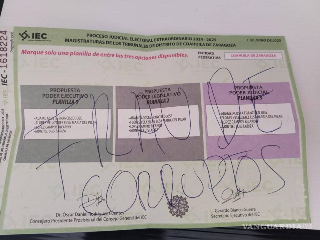 $!En Coahuila, ciudadanos convierten votos en denuncias: ‘Fuera cártel de la toga’