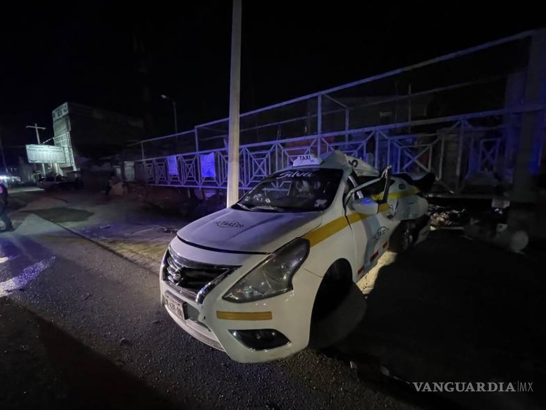 $!El taxista terminó ileso.