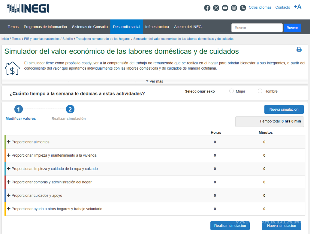 $!Simulador del INEGI revela el verdadero valor económico de labores domésticas y de cuidado
