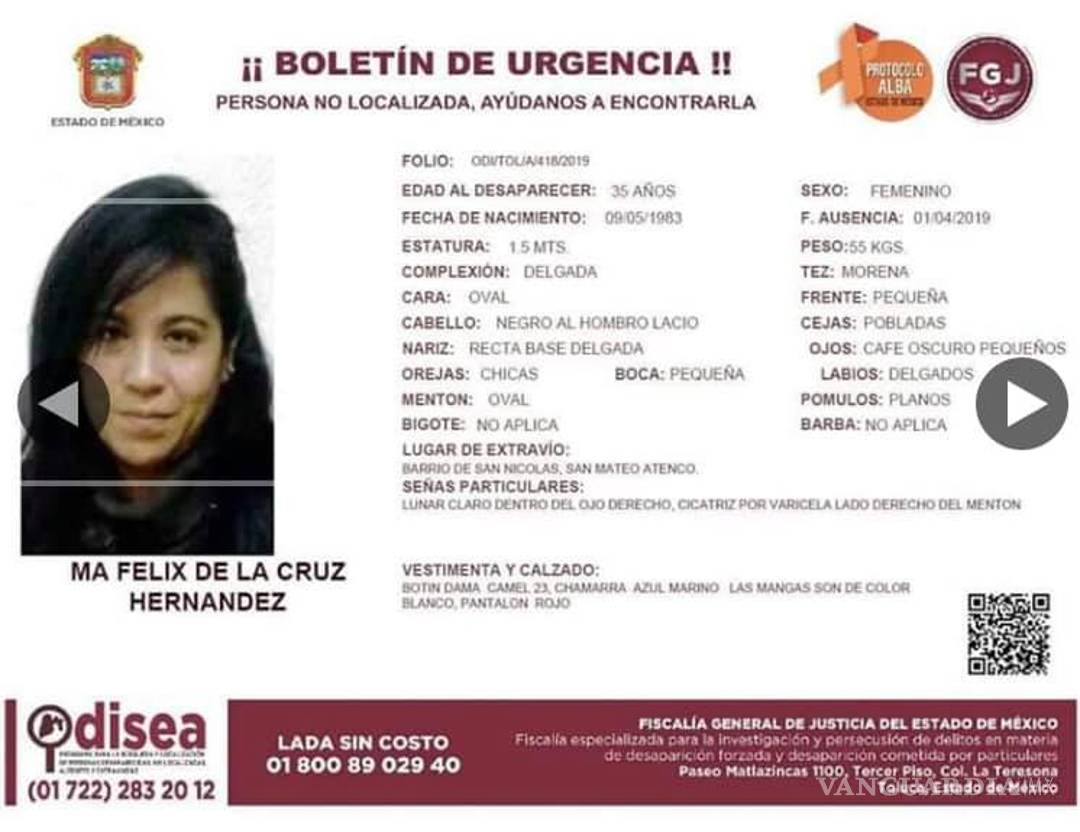 $!Desaparecen dos menores de edad y su madre en Edomex