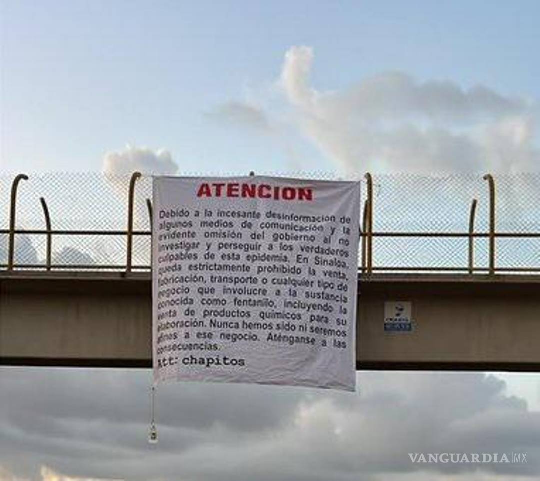 $!En Sinaloa prohibido el fentanilo, advierten Los Chapitos
