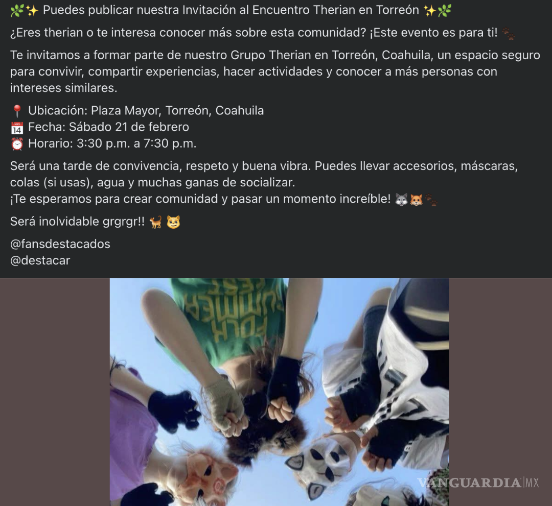 $!Jóvenes convocan a reunión Therian en la explanada de la Plaza Mayor de Torreón.