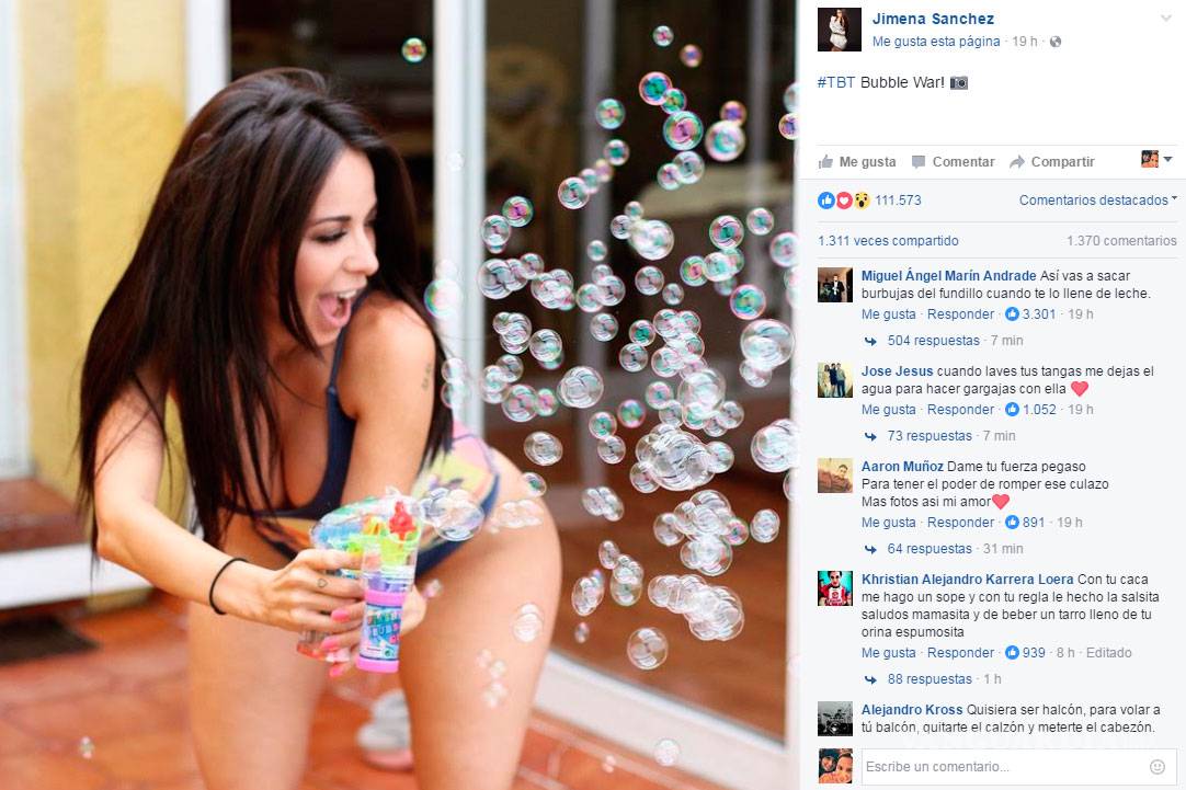 $!Así de fuerte es el acoso sexual que sufre Jimena Sánchez en redes sociales