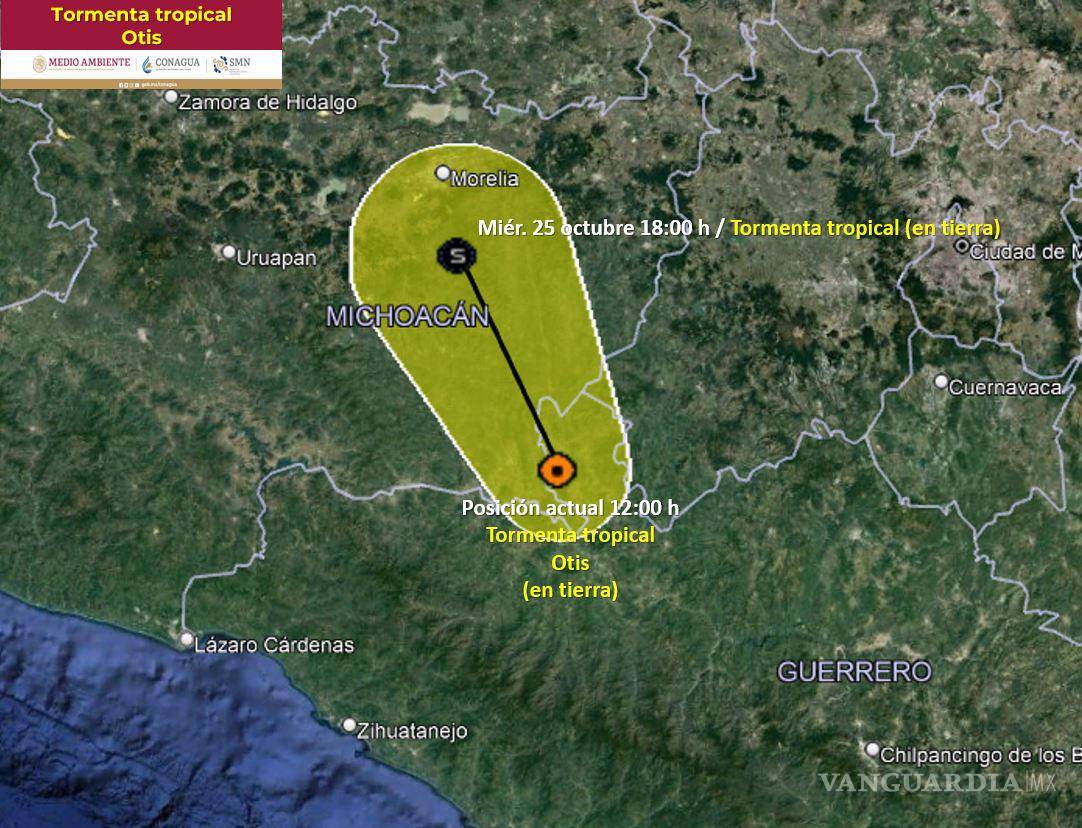 $!La trayectoria probable del fenómeno