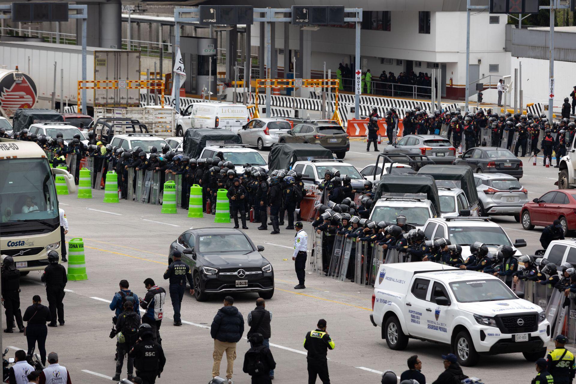 Seguridad Ciudadana blinda con 300 unidades al AICM ante man