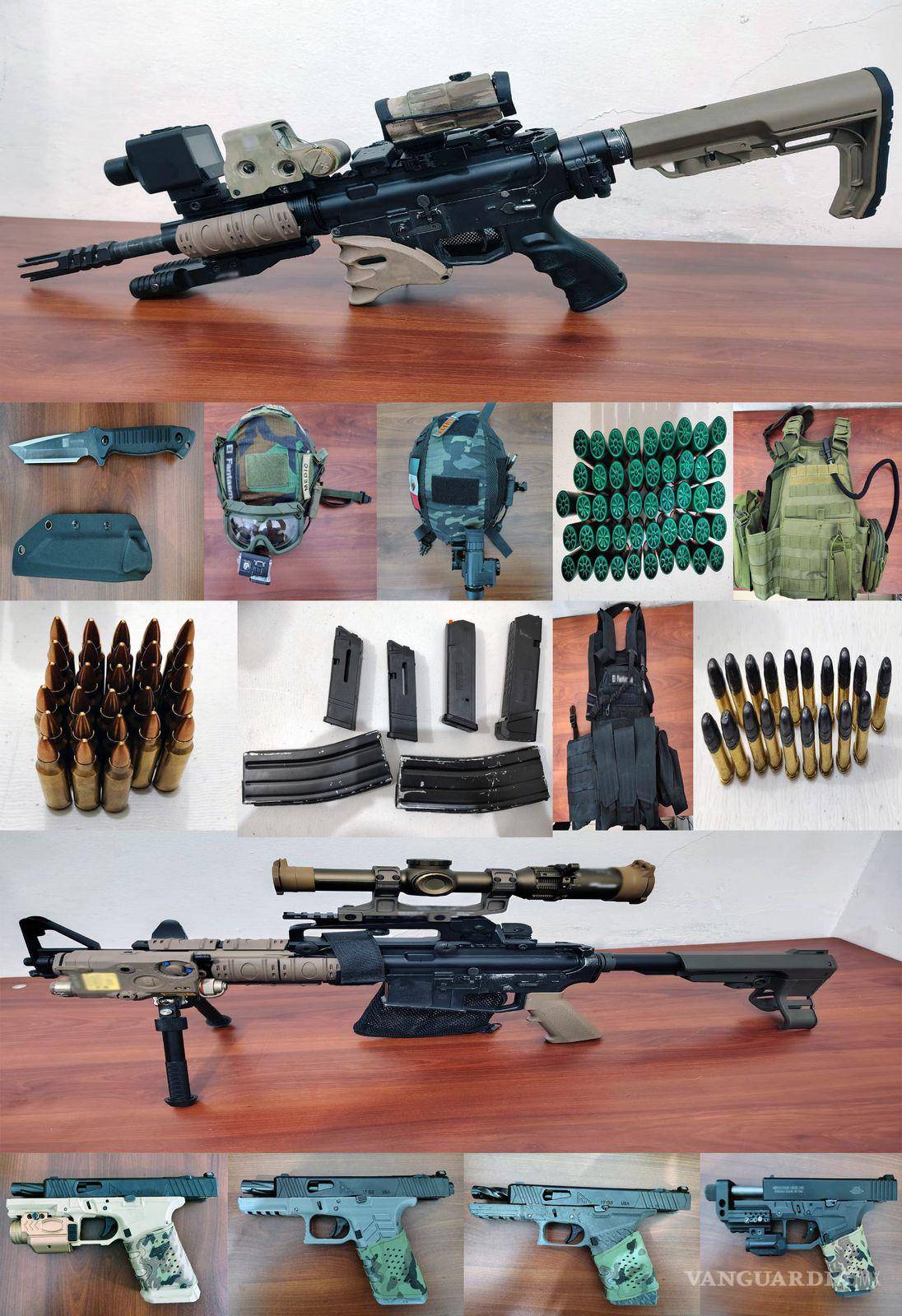 $!Detienen en Atlacomulco a estadounidense con armas y equipo táctico; portaba credencial con leyenda ‘CIA’