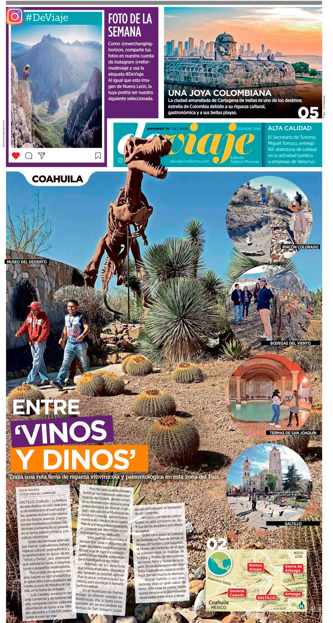 $!Destacan a nivel nacional ruta Vinos y Dinos de Coahuila