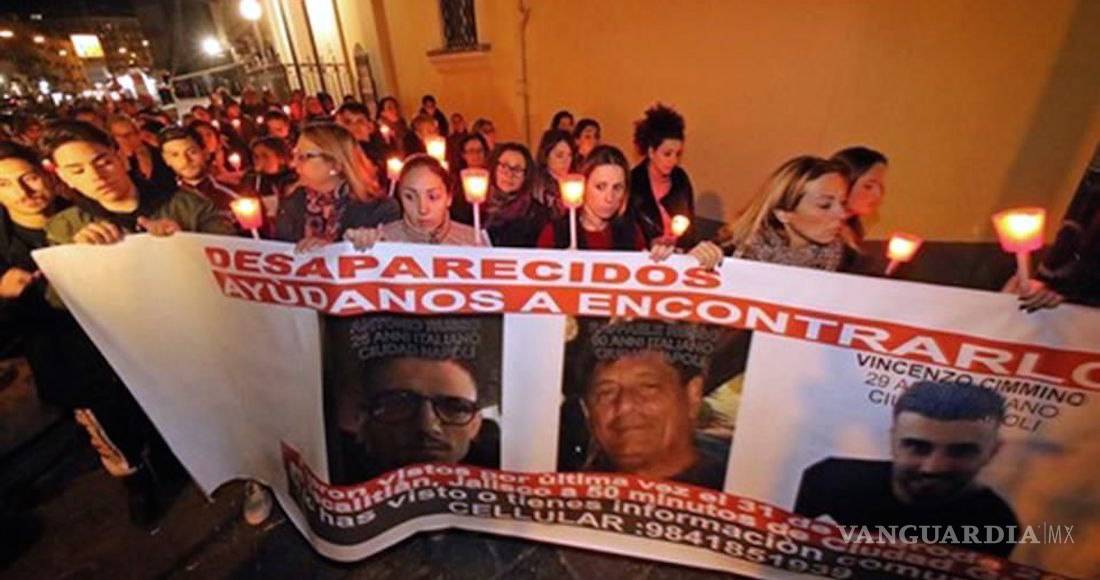 $!Protestan en Italia por secuestro de tres napolitanos en Jalisco