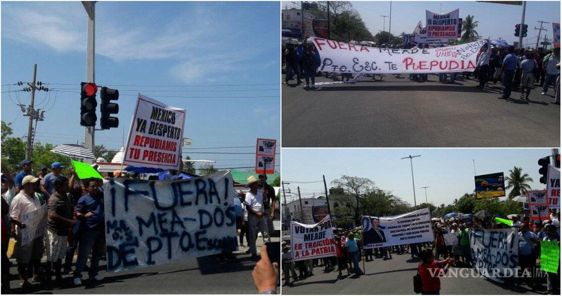 $!Choca la CNTE con simpatizantes de Meade en Oaxaca