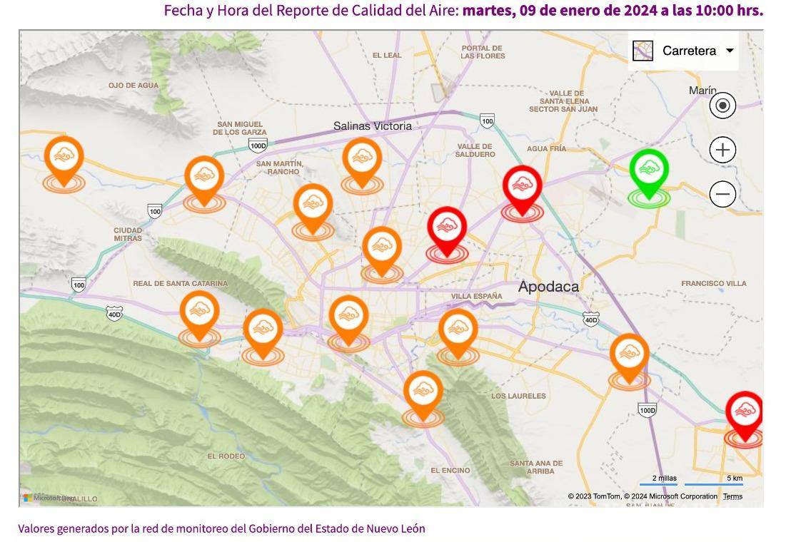 $!Monitoreo de calidad del aire del gobierno de NL.