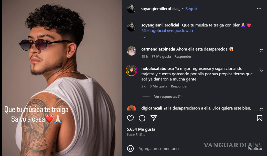 $!Desaparece Angélica Yetsey Torrini León, conocida como Angie Miller, tras la muerte de B-King y Regio Clown