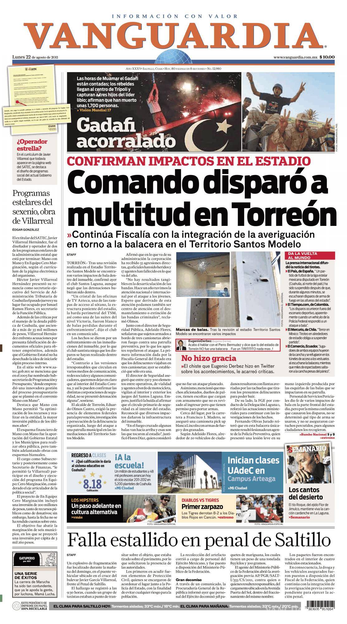 $!‘La balacera en el estadio del Santos Laguna fue el principio del fin de los Zetas’