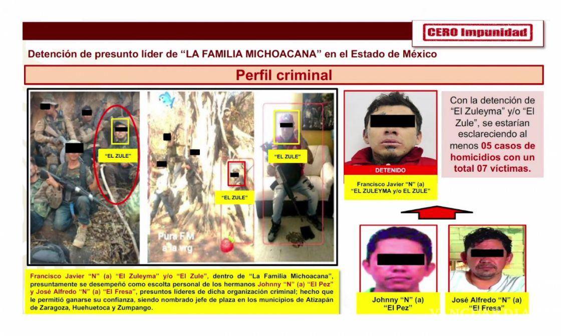 $!La detención de ‘El Zule’ ayudaría a esclarecer al menos 5 casos de homicidios con un total de 7 víctimas.