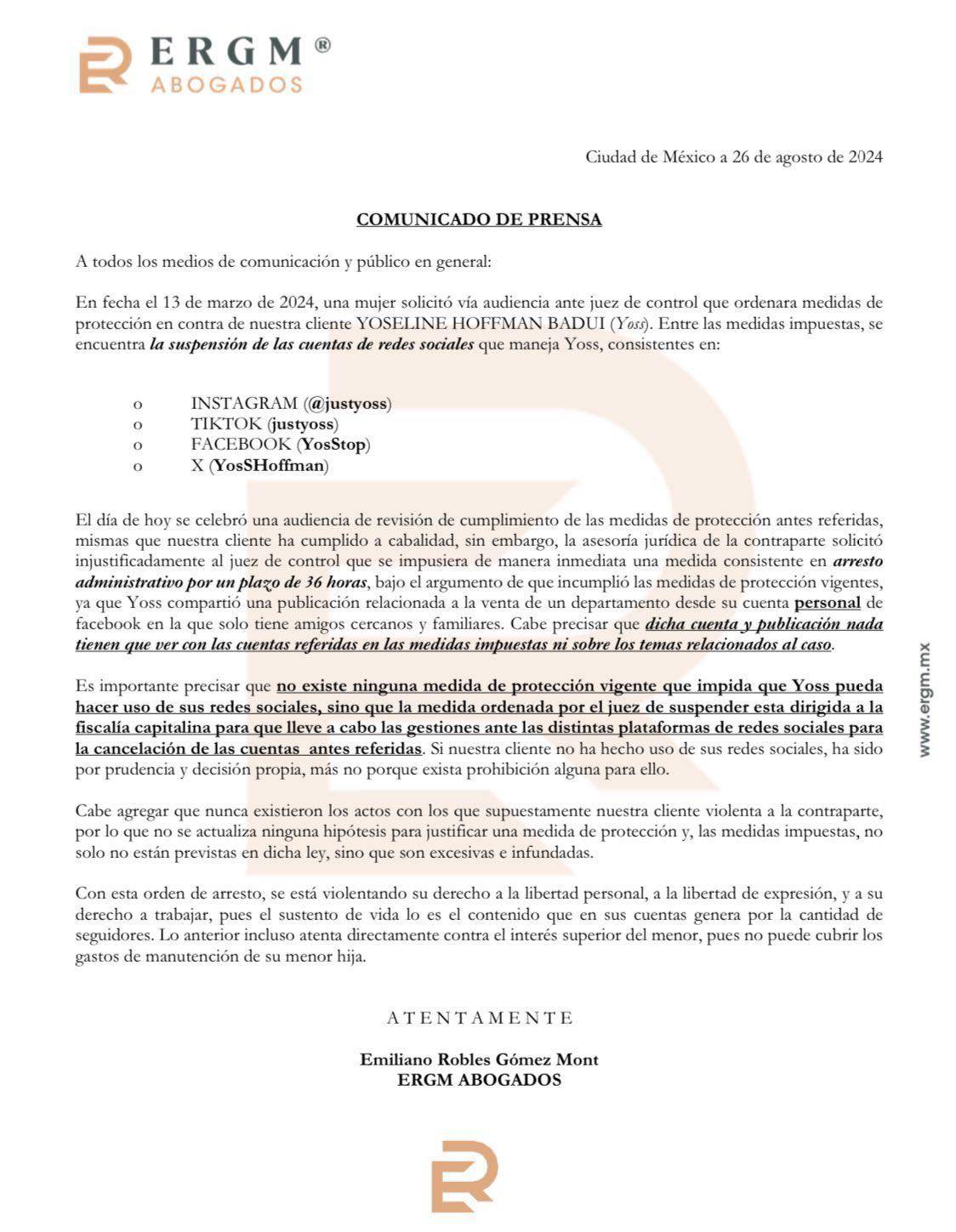 $!¿Qué está pasando con YosStop? Abogados emiten comunicado y revelan primera FOTO de su arresto