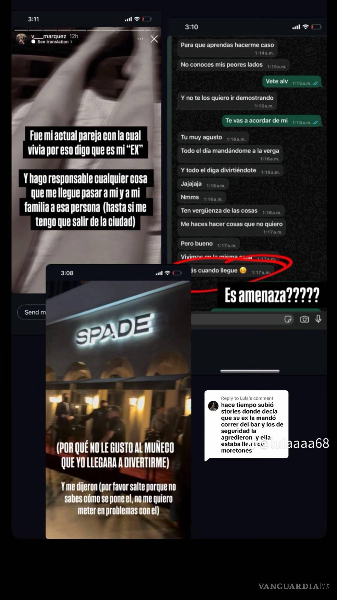 $!Valeria Márquez habría responsabilizado a su expareja si algo le llegara a pasar a ella o a sus familiares