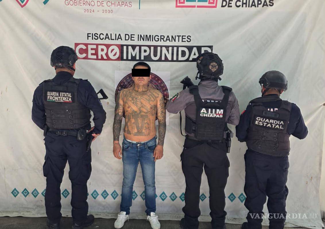 $!Cae en Tapachula ‘El Pupito’, líder salvadoreño de ‘18 Sureños’ buscado por seis feminicidios en El Salvador