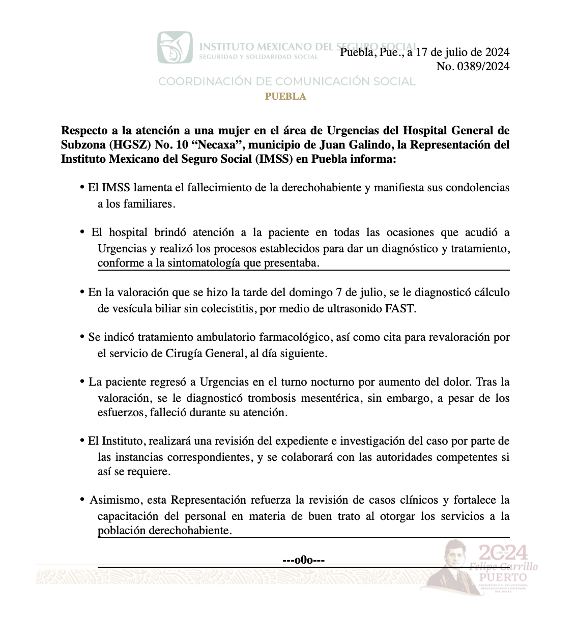 $!Fue cuatro veces al IMSS por dolor abdominal, doctora dijo que no era grave, terminó muerta